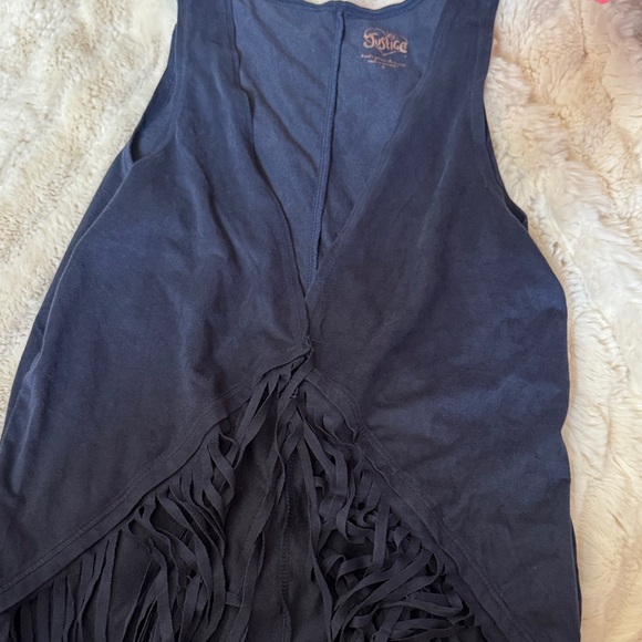 Justice Other - Justice Dark Blue Fringe Tank Vest Top